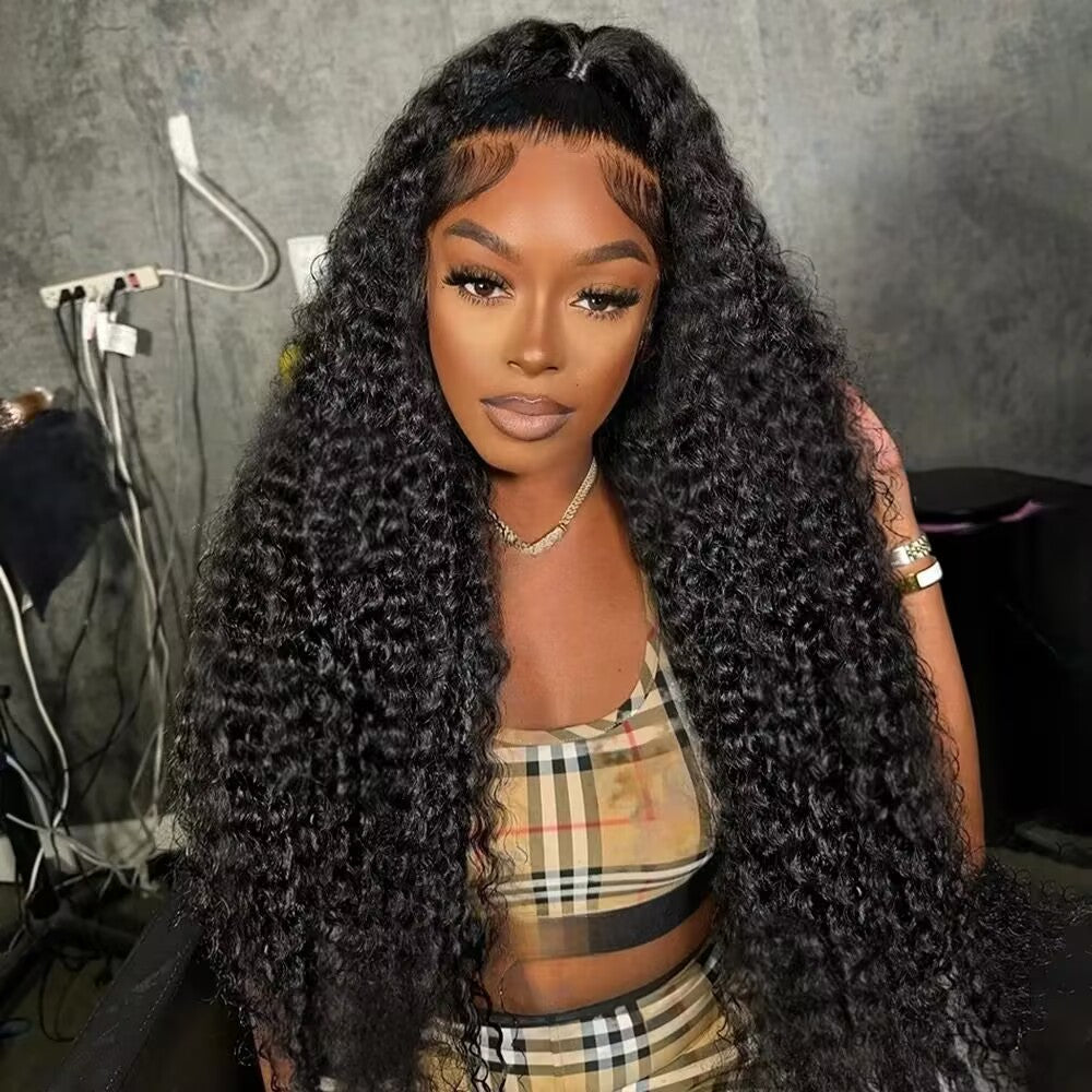 [2Wigs 13x6] Jerry Curly 1B Color & 99J Colored 28 Inches Lace Frontal Wigs