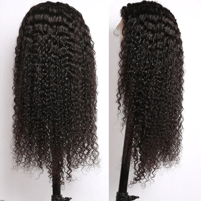 [2Wigs 13x6] Blonde Straight & Natural Black Jerry Curly 24 Inches Lace Frontal Wigs