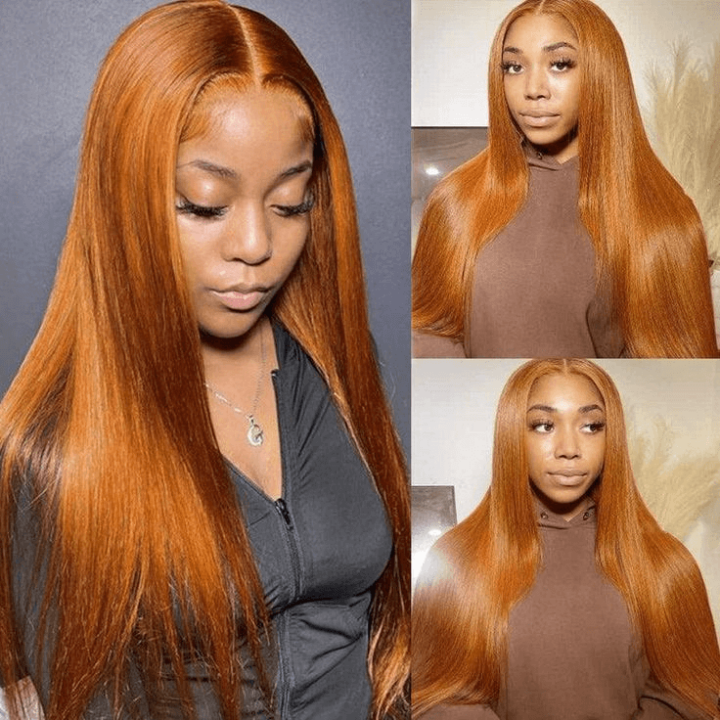 [2Wigs 13x6] Ginger Colored & Red Colored 30 Inches Lace Frontal Wigs