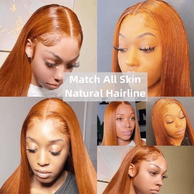 [2Wigs 13x6] Ginger Colored & 99J Colored 28 Inches Lace Frontal Wigs