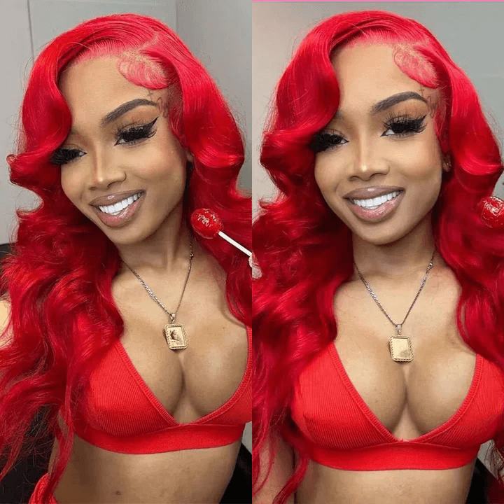 [2Wigs 13x6] Ginger Colored & Red Colored 28 Inches Lace Frontal Wigs