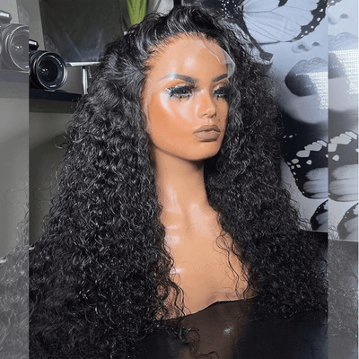 [2Wigs 13x6] Jerry Curly 1B Color & 99J Colored 28 Inches Lace Frontal Wigs