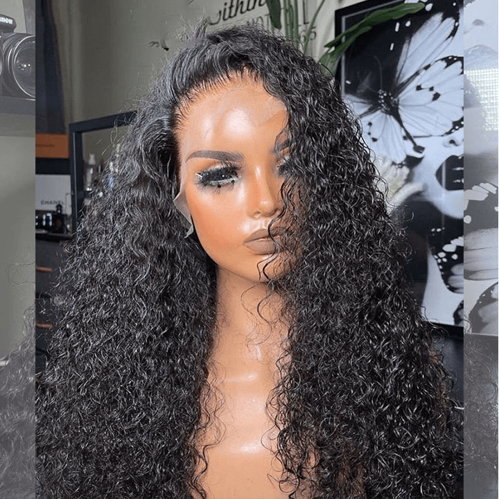 [2Wigs 13x6] Jerry Curly 1B Color & 99J Colored 28 Inches Lace Frontal Wigs