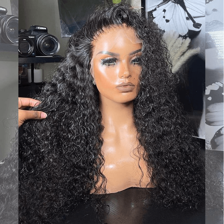 [2Wigs 13x6] Jerry Curly 1B Color & 99J Colored 28 Inches Lace Frontal Wigs