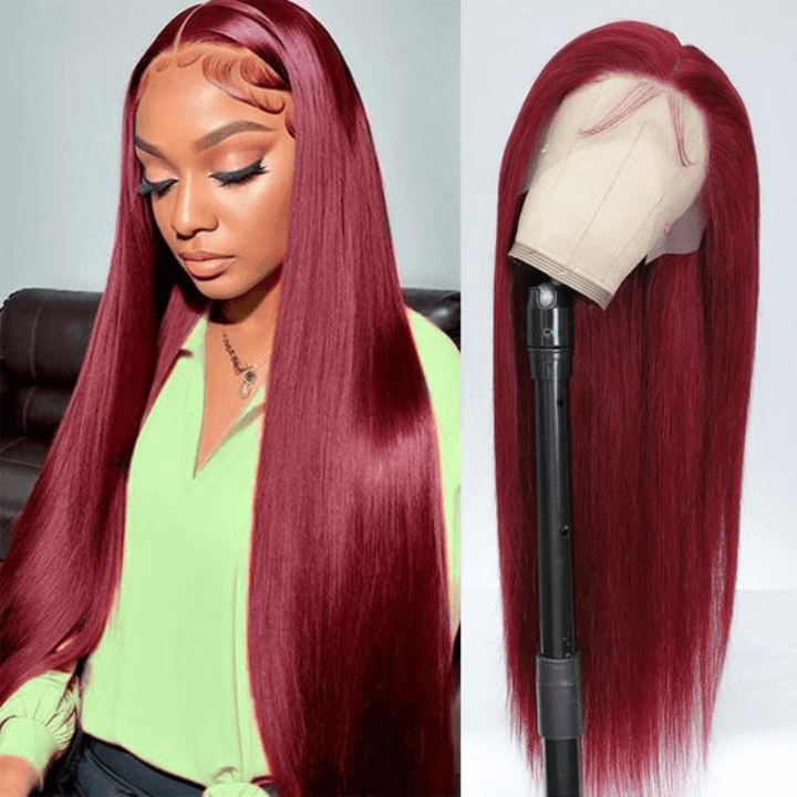 [2Wigs 13x6] Jerry Curly 1B Color & 99J Colored 30 Inches Lace Frontal Wigs