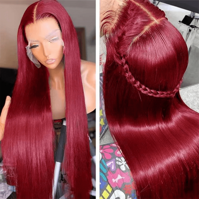 [2Wigs 13x6] Jerry Curly 1B Color & 99J Colored 30 Inches Lace Frontal Wigs