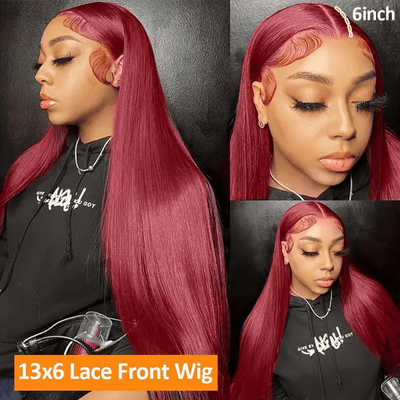 [2Wigs 13x6] Jerry Curly 1B Color & 99J Colored 24 Inches Lace Frontal Wigs