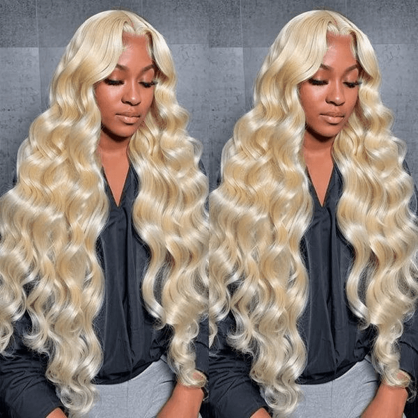 [2Wigs 13x6] Blonde Color & Natural Black Body Wave 30 Inches Lace Frontal Wigs