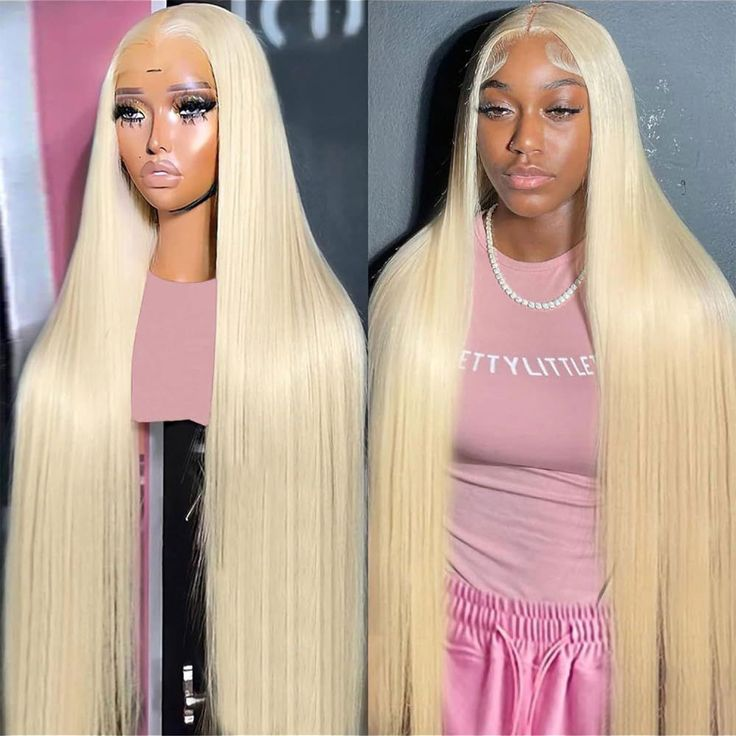 [2Wigs 13x6] Blonde Straight & Natural Black Jerry Curly 28 Inches Lace Frontal Wigs