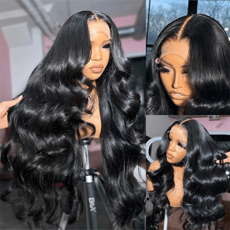 [2Wigs 13x6] Body Wave 1B Color & Red Colored 28 Inches Lace Frontal Wigs