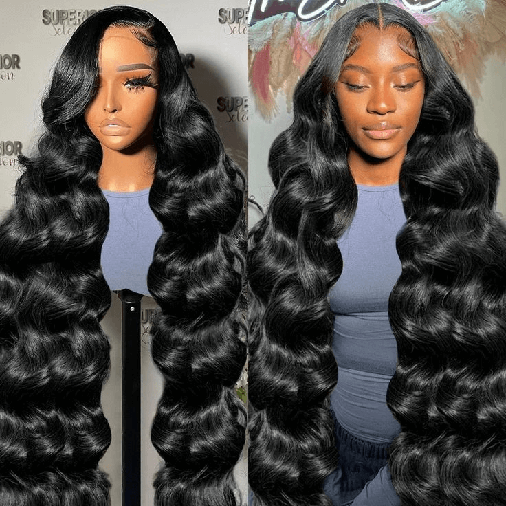 [2Wigs 13x6] Body Wave 1B Color & Red Colored 30 Inches Lace Frontal Wigs