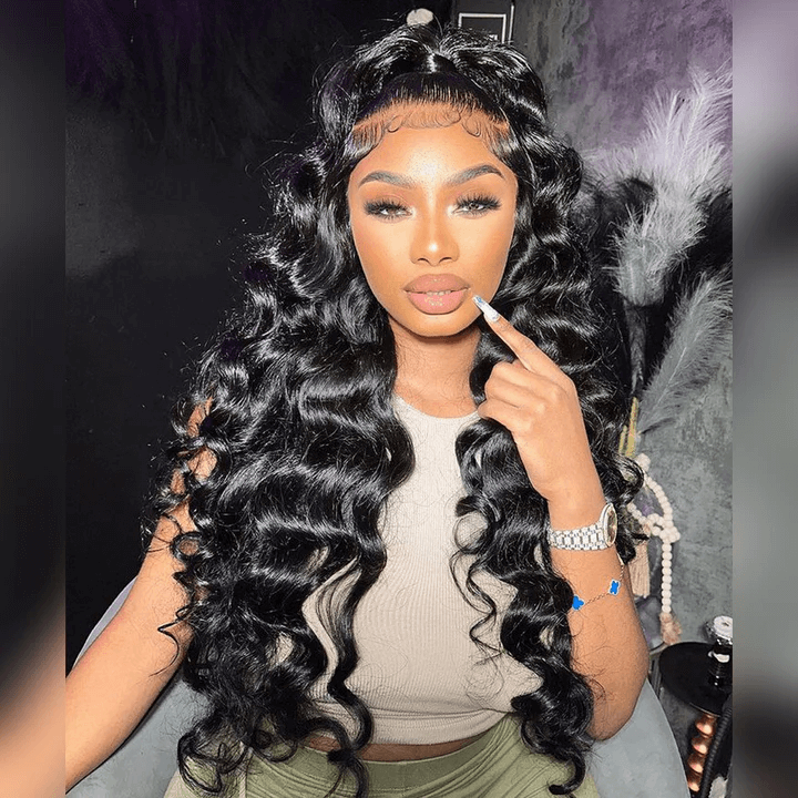 Tuneful Loose Deep Wave Transparent Lace 13x6 Lace 6x5 Wear Go Gluelss Human Hair Wigs