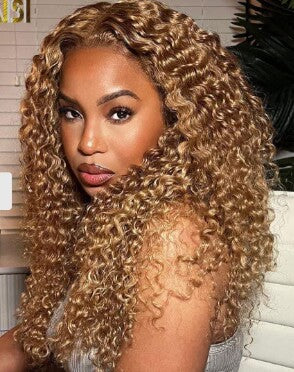 Tuneful honey blonde deep wave  13*6 Frontal Wigs Customise for IG client@coeuroceane972